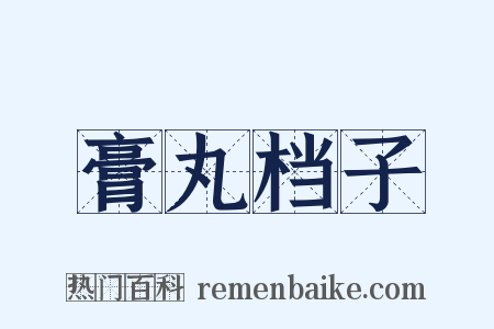 膏丸档子是什么意思的图片